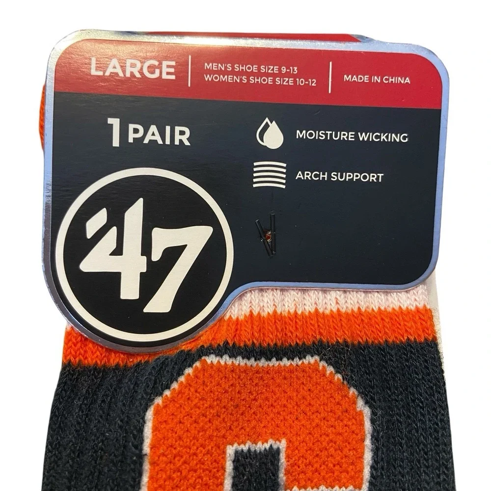 Syracuse '47 Moisture Wicking‎ Crew Socks Men's Size 9-13